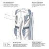 SPODNIE MOTOCYKLOWE TEKSTYLNE REBELHORN HARDY 3.0 DESERT GREY RED 3XL